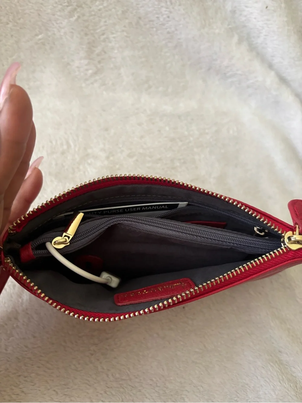 Handbag Butler red leather